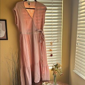 Universal Thread Peachy Pink Wrap Sundress